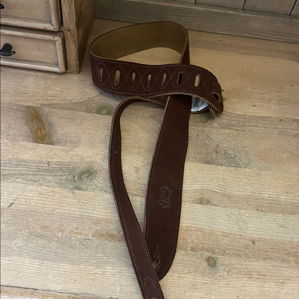 Levy’s Leather Guitar Strap Simply Suede Series #MS12 2” Width Ladder Adjustment - Picture 2 of 8